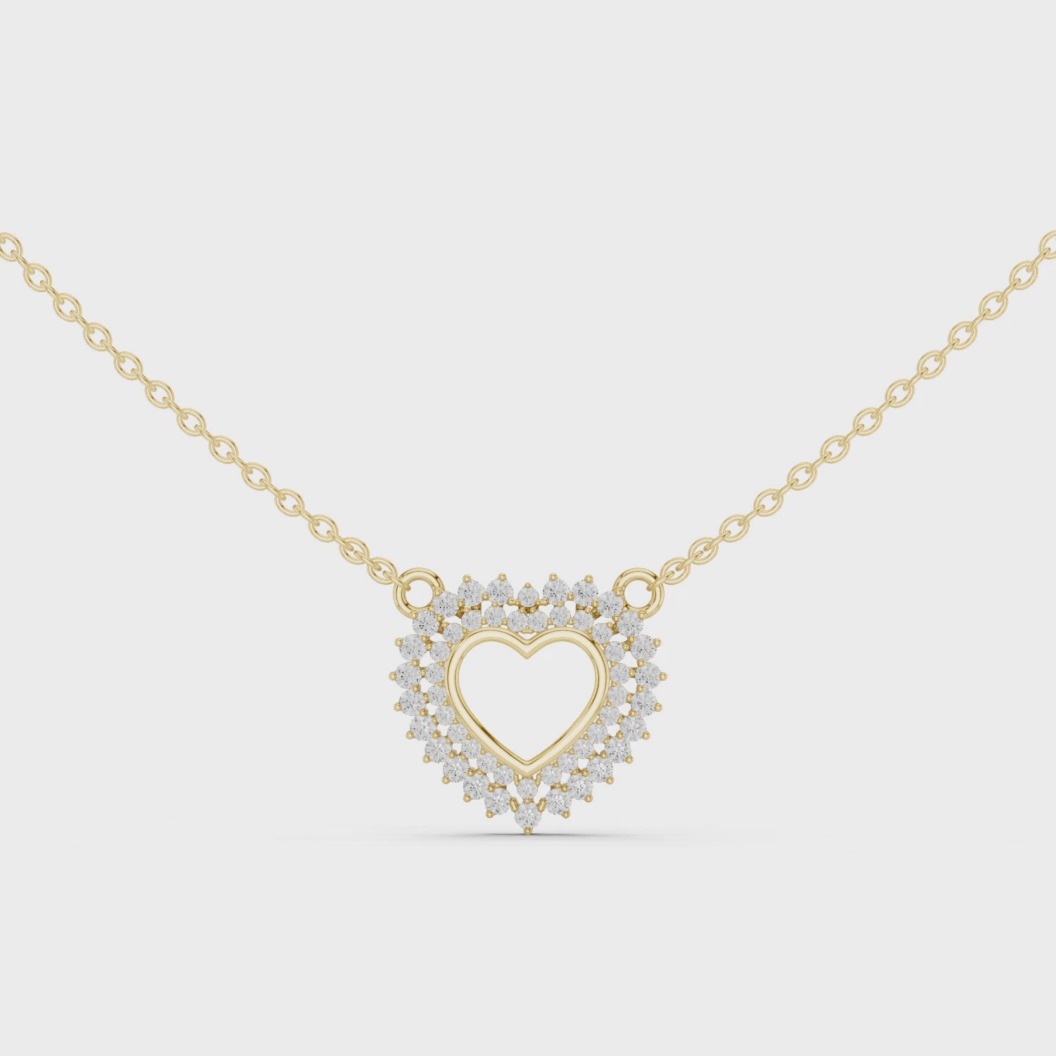 Pure Embrace Heart Charm Necklace