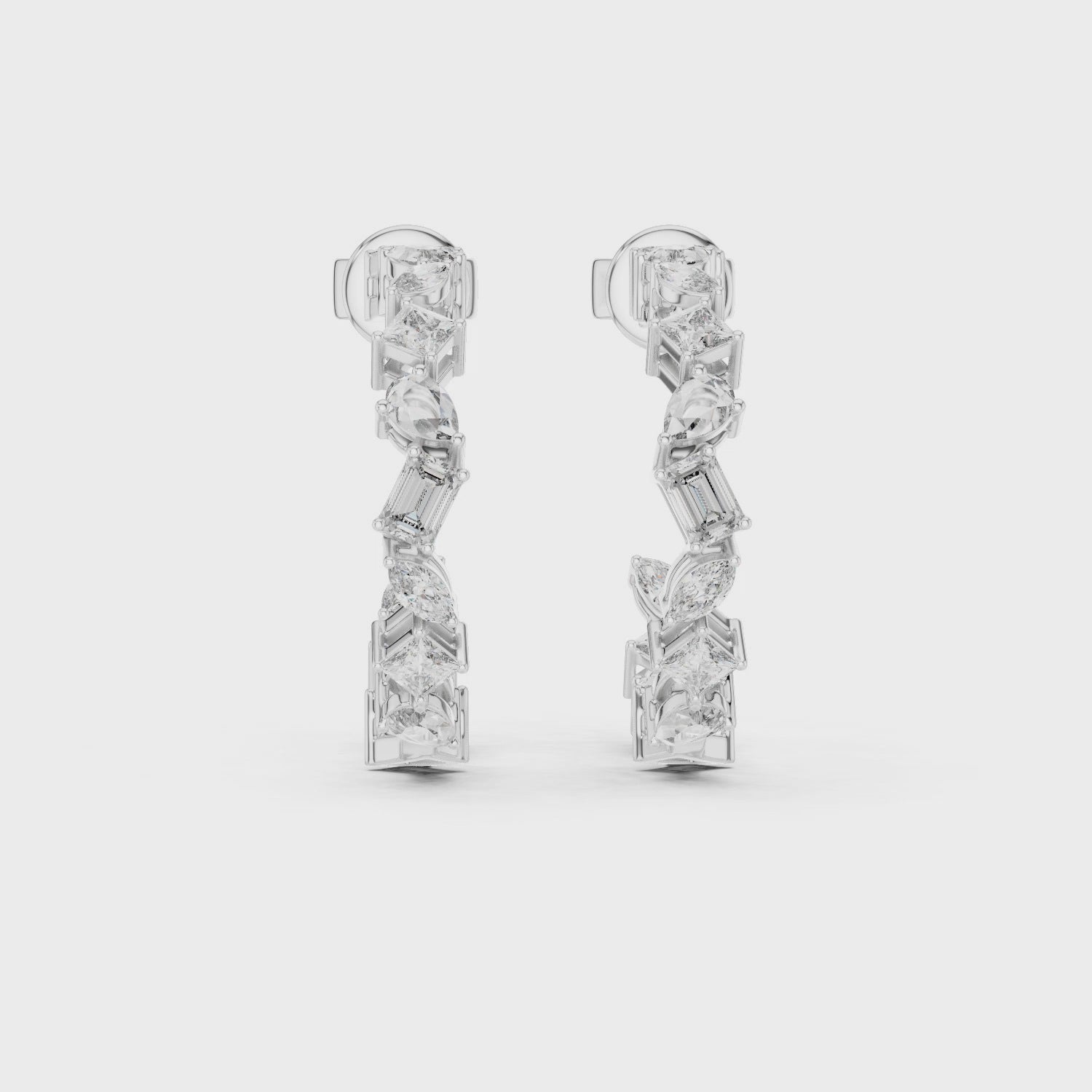 Radiant Serpentine Statement Arc Hoop Earrings