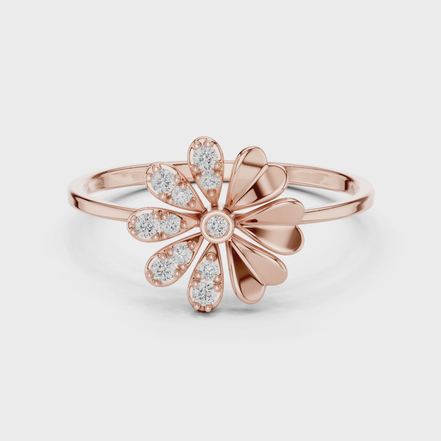 Vivid Serenity Flower Cluster Harmony Ring