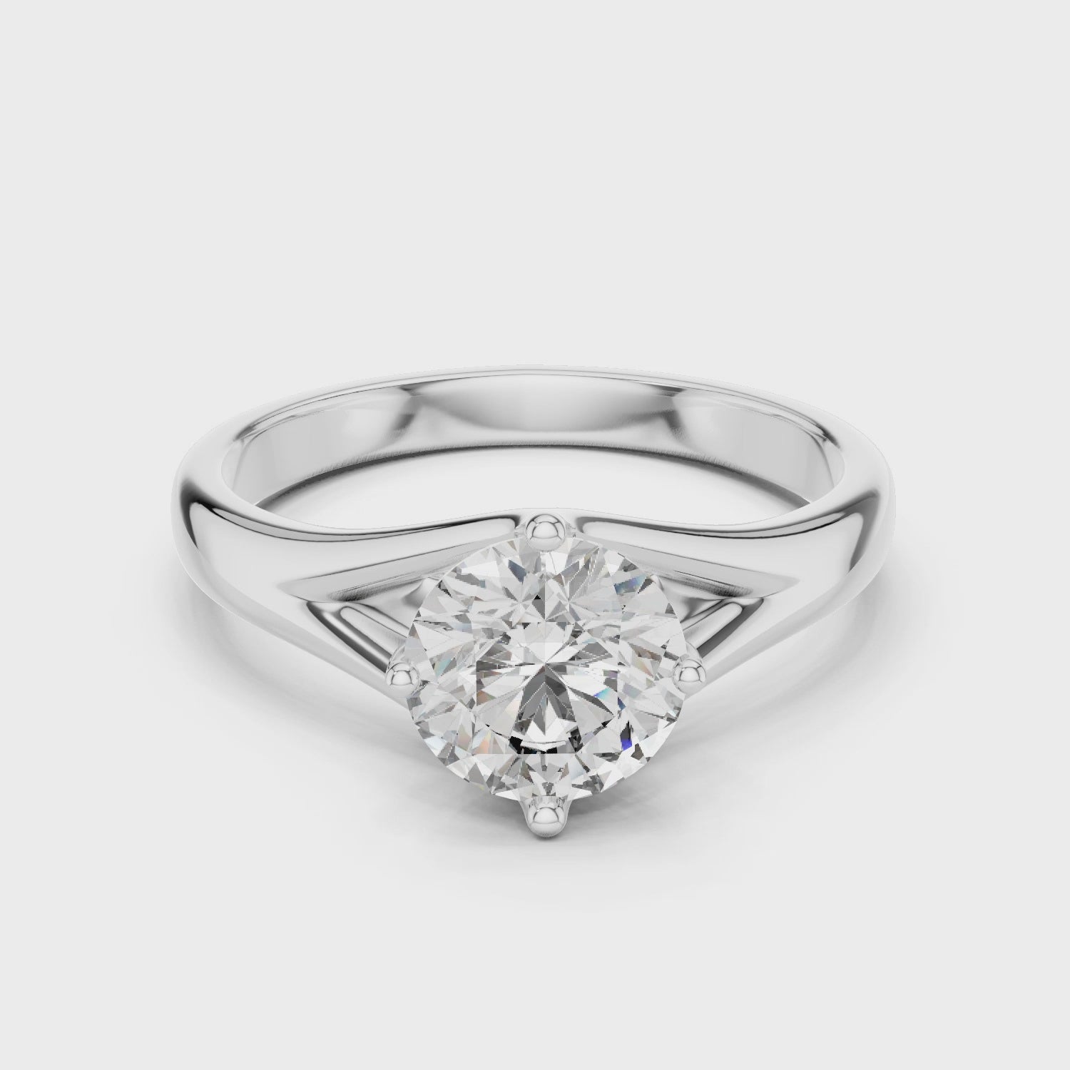 Whispering Embrace Modern Solitaire Band