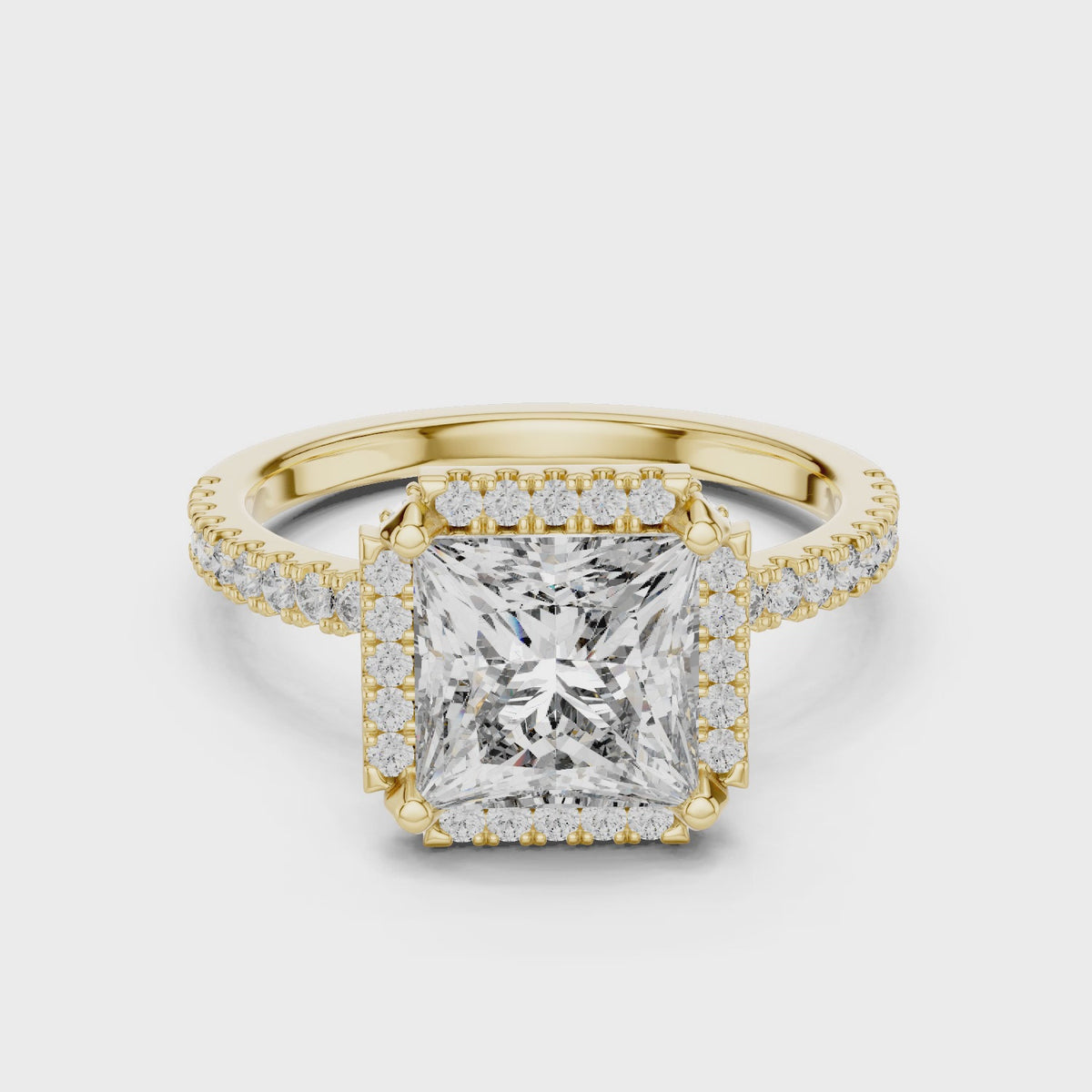 Cascade Crown Pave Band Ring