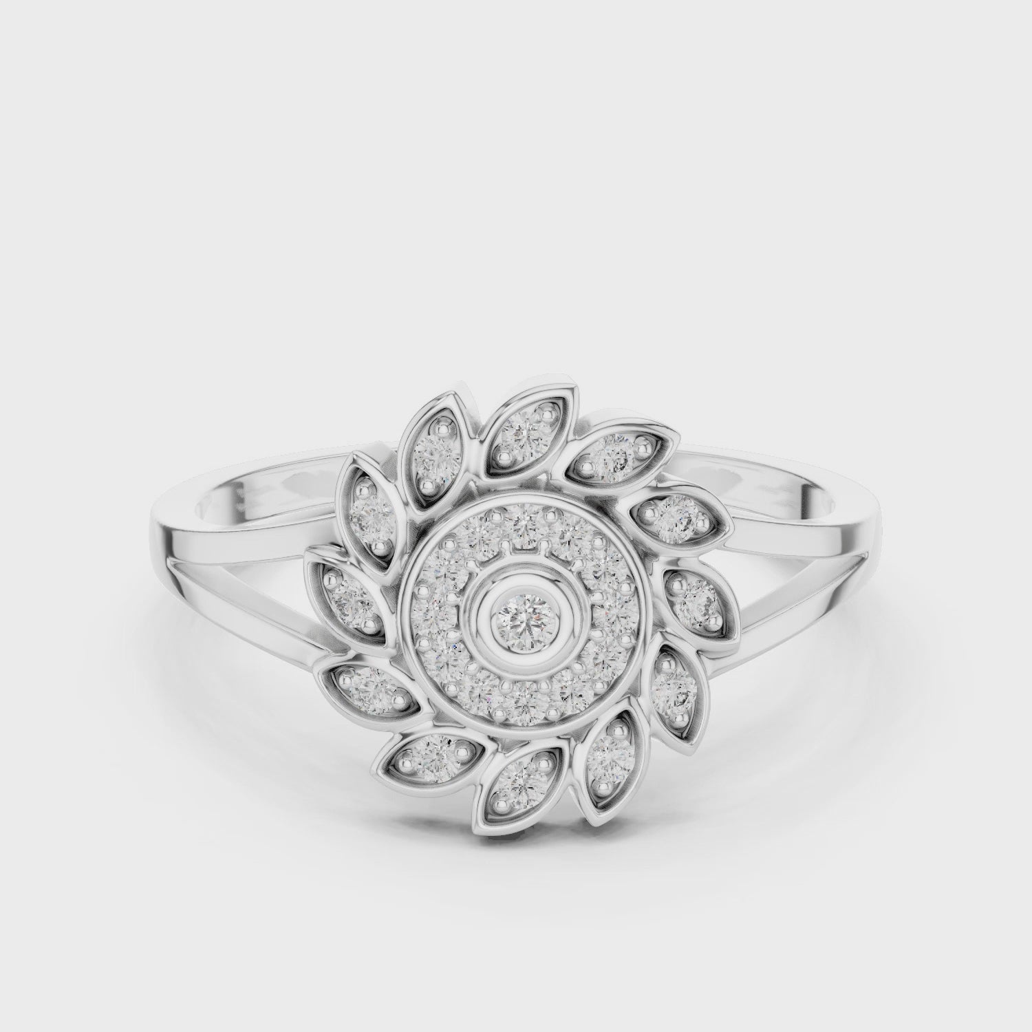 Petal Halo Statement Ring