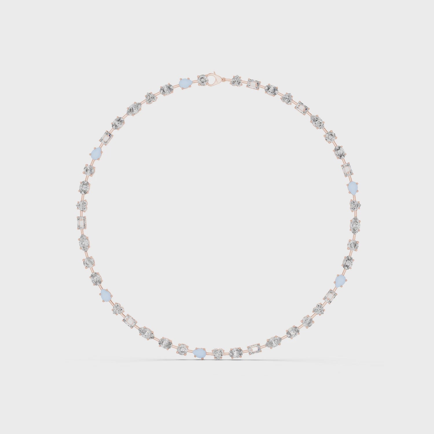 Luminous Cascade Chain Necklace