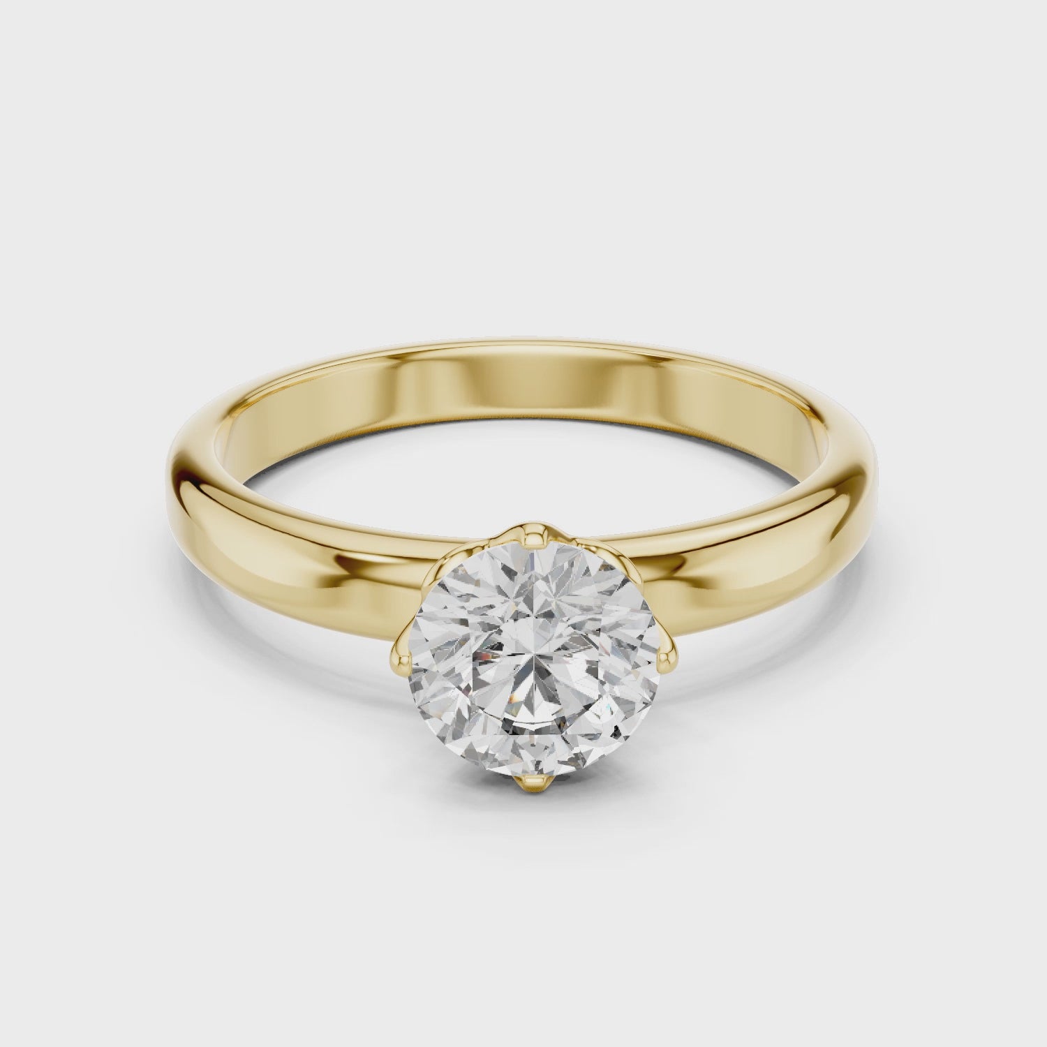 Aurora Whisper Solitaire Ring