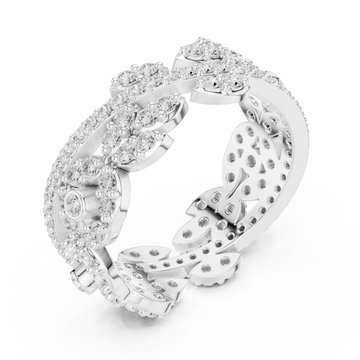  White Gold Petal Embrace Symphony Statement Ring Right View