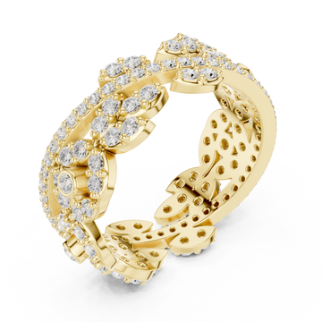 Gold Petal Embrace Symphony Statement Ring Right View